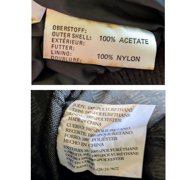 80s Bomber Jacket Mens Large Black 1950 Cadillac Embroidered Red Car Satin VTG - Picture 9 of 12